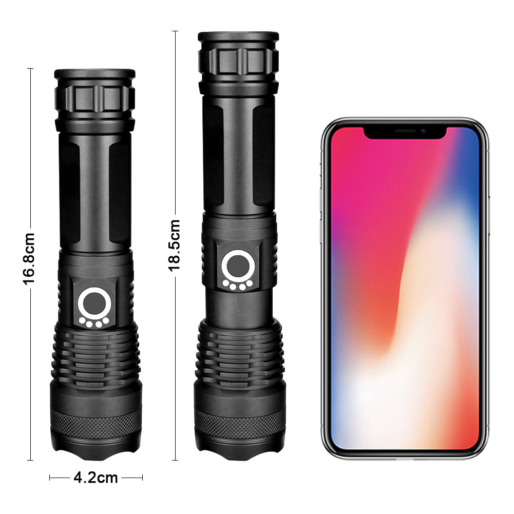 USB Zoom outdoor Lighting Glare Flashlight