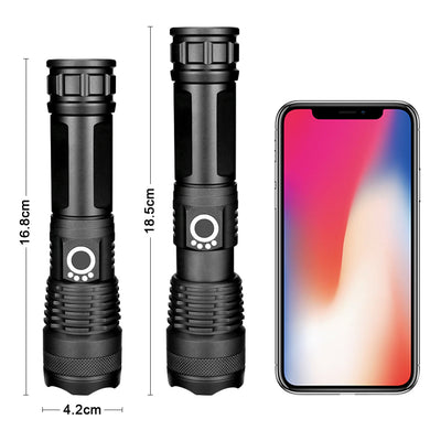 USB Zoom outdoor Lighting Glare Flashlight