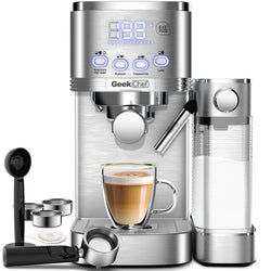 Geek Chef Espresso And Cappuccino Machine With Automatic Milk Frother,20Bar Espresso Maker For Home, For Cappuccino Or Latte,with ESE POD Filter, Stainless Steel, Gift For Coffee Lover Ban On Odjuma store