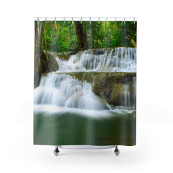 Fabric Shower Curtain , Nature Landscape