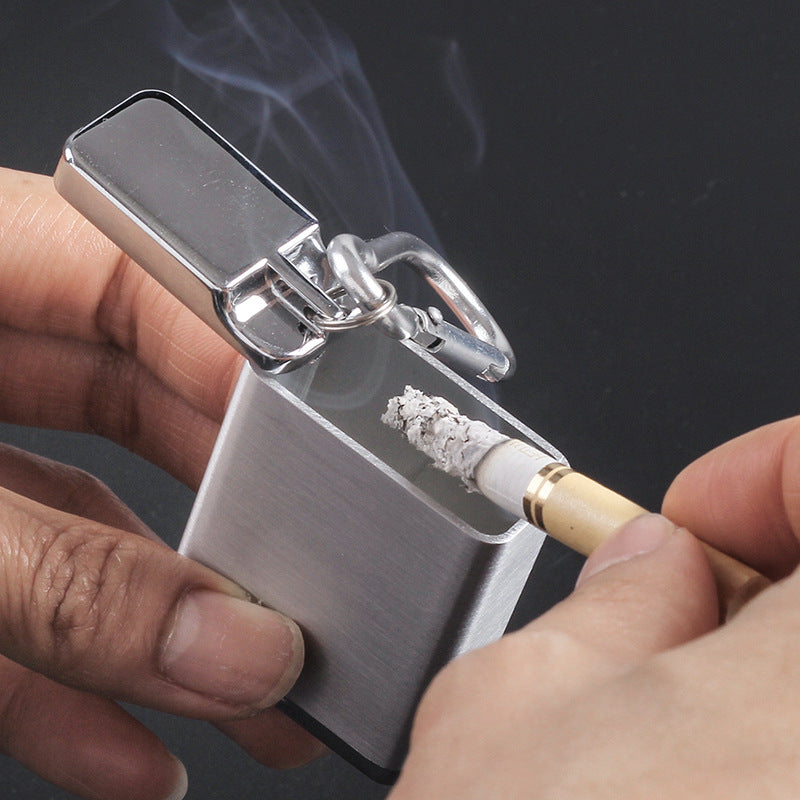 Portable Mini Ashtray With Lid Pocket