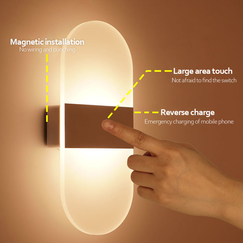 Home Indoor Motion Sensor Lighting USB Rechargeable Wall Lights.