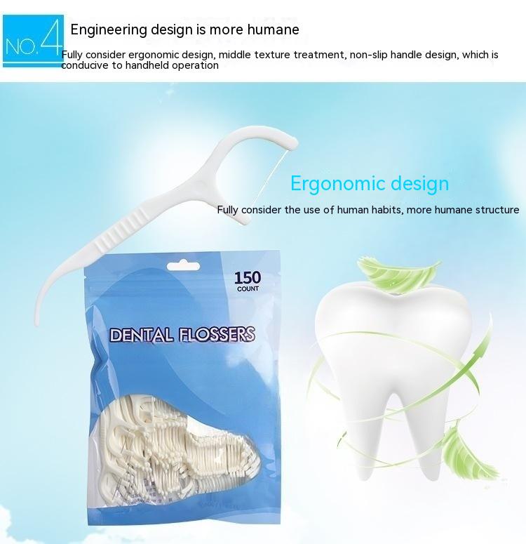 Flossing Toothpicks Safety Bag Packed With 150 Pieces